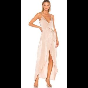 DONNA MIZANI blush wrap dress. NWOT